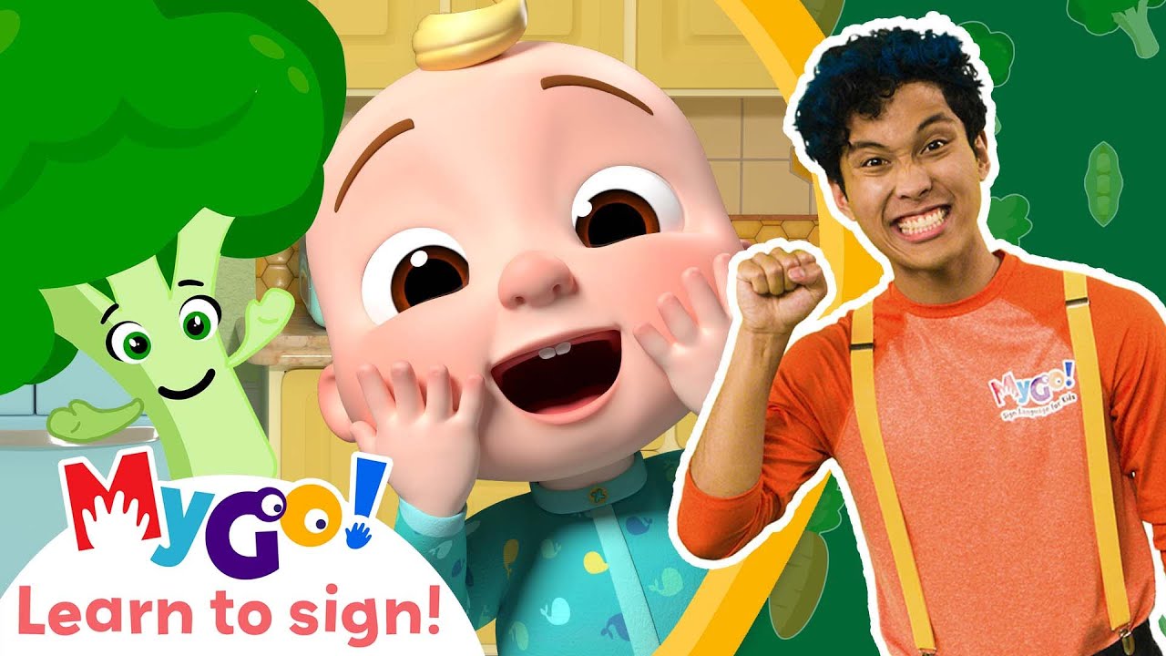 Yes, Yes Vegetables Song | CoComelon Nursery Rhymes | Sign with Me - MyGo! Sign Language for Kids