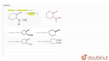 End product of the following sequence of reaction is