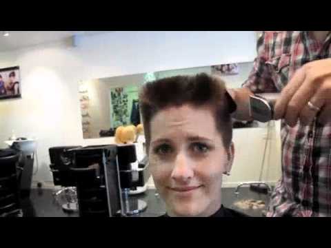 shaving Amy the flat top - YouTube