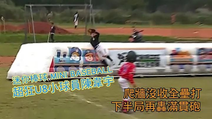 超狂！迷你棒球U8小球员陈韦宇 爬墙没收全垒打再轰满贯砲 - 天天要闻