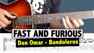 Video thumbnail of "Don Omar - Bandoleros // Guitar Tutorial (GUITAR 1)"