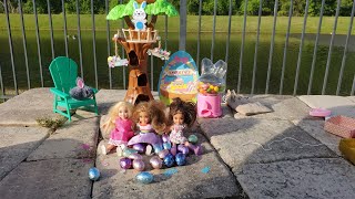 Easter Festival 2024! Charlotte and Annabelle go on an egg hunt! Easter  doll play  barbie  eggs