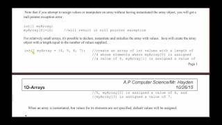 10 27 15 1D arrays