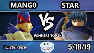 GOML 2019 SSBM - C9 | Mango (Falco) Vs. Star (Marth) Smash Melee Tournament Winners Top 64