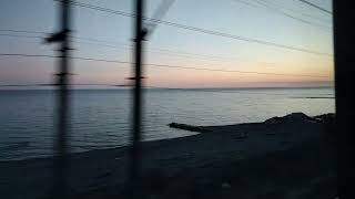 Майский вечер, Сочи – Дагомыс, виды из окна поезда