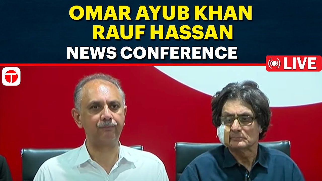 🔴LIVE: Omar Ayub Khan, Rauf Hassan Important Media Talk | The Express ...