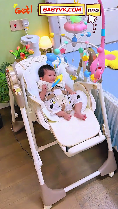 How to help baby sleep peacefully? Electric baby cradle with automatic swing! #NewMom #baby
