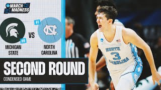 North Carolina vs. Michigan State  Second Round NCAA tournament extended highlights