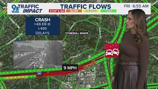 Crash on EB I-66 causing delays near Capital Beltway