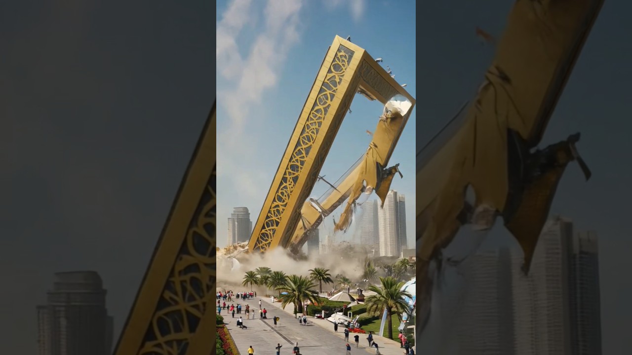 what if a massive earthquake destroyed the dubai frame? 