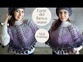 Scaldacuore  MINI  PUDDING  .Tutorial uncinetto  mantella  facile e  veloce     cape easy  crochet  