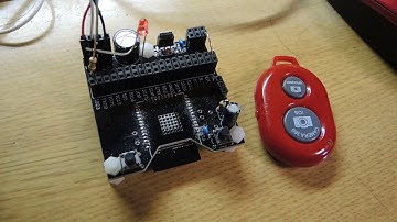 ESP32 と ダイソー Bluetooth リモコンシャッター で Lチカ