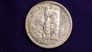 Canadian Silver Dollars  1959, 1958 and 1957