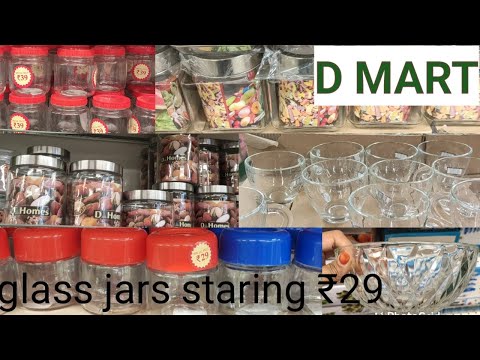 Dmart glass Containers/kitchen storage/latest glass jars/ staring