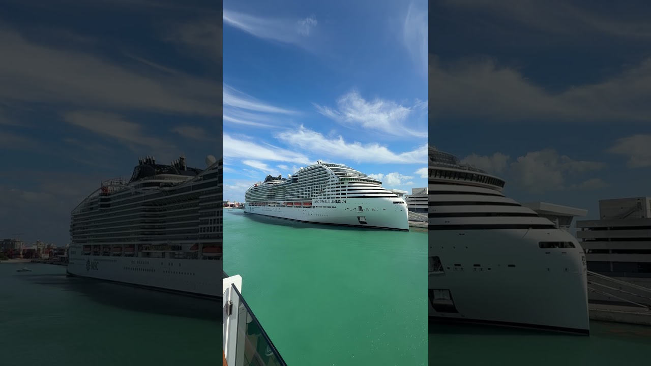 MSC World America in Miami! #shorts #msc #msccruises #mscworldamerica #cruiseship #miami