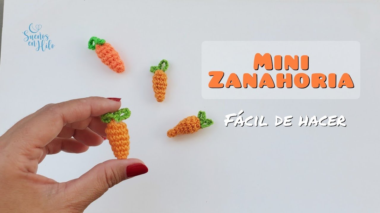 Zanahoria pequeñita - accesorio para tus amigurumis- Felices Pascuas