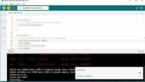 Failed uploading: no upload port provided