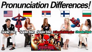 Spiderman Pronunciation Differences in 5 Different Countries! l Finnish Is So Different!