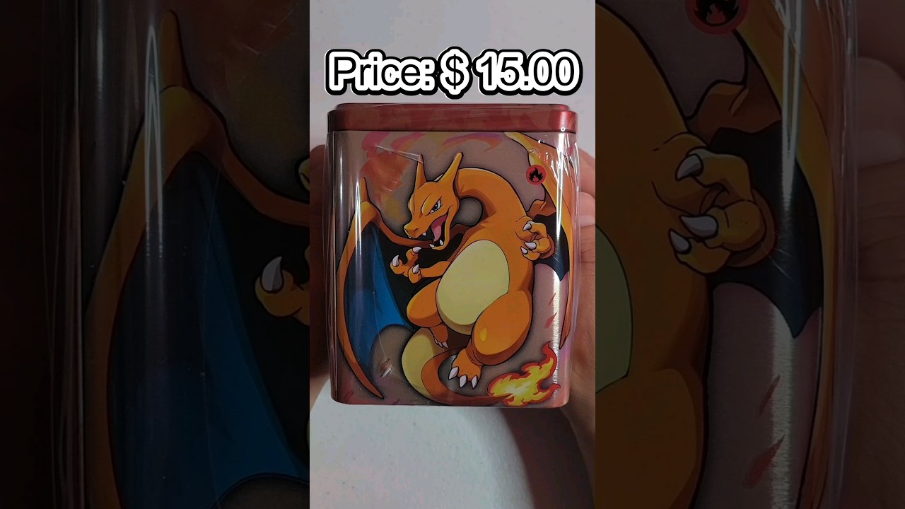 I open a Pokémon Charizard tin