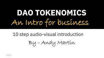 DAO Tokenonics for Business part 1