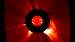 FLARE X1.1 AIA 304, LASCO C2 (2012-07-06 06:28:44 - 2012-07-07 05:46:08 UTC)