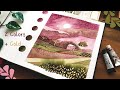 2 Colors + Gold - Color Mixing - Watercolor Painting
