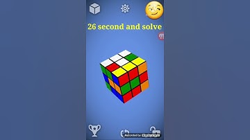 cube game only 26 second and solve 😱