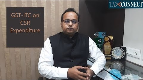 GST-ITC on CSR Expenditure