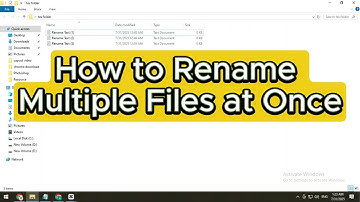How to Rename Multiple Files at Once |  No Software