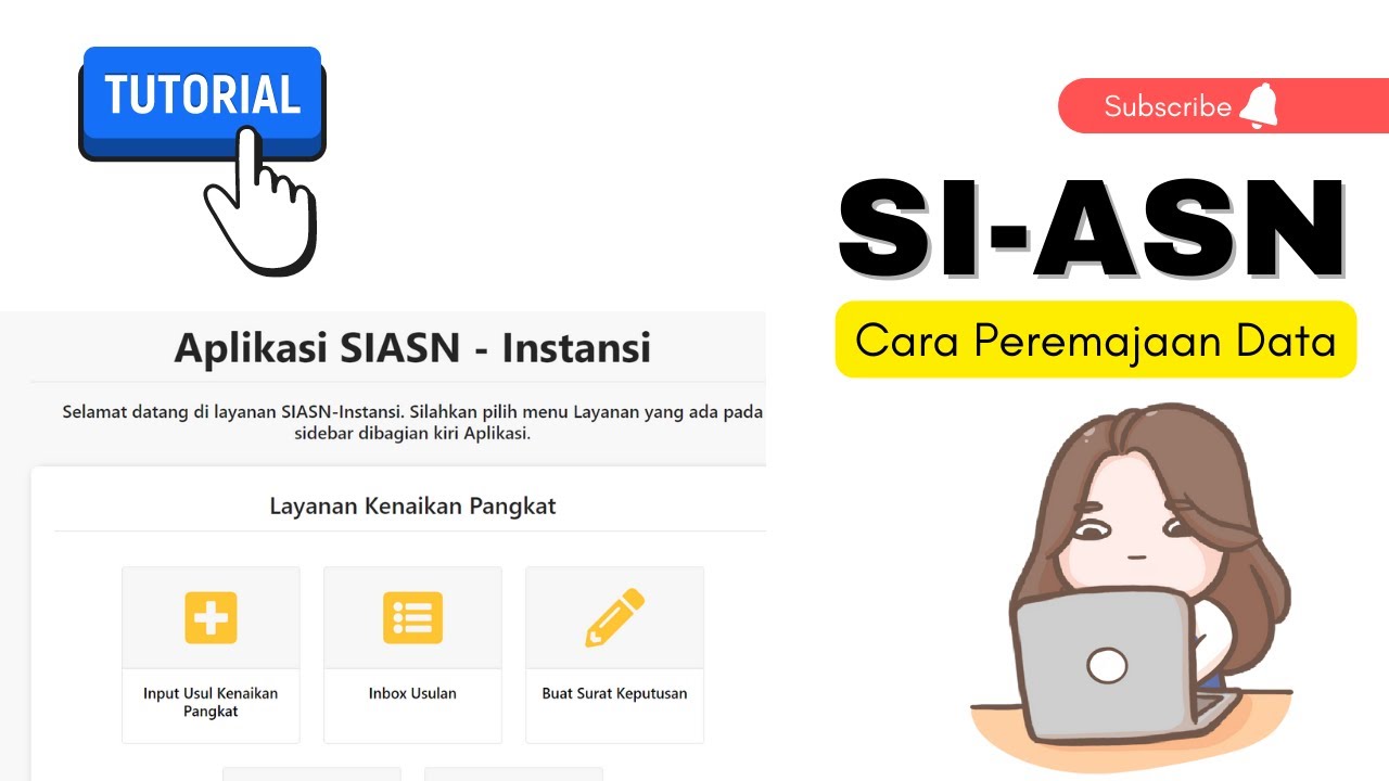 Cara Peremajaan Data Asn Dengan Si Asn Instansi Bkn Tutorial Youtube