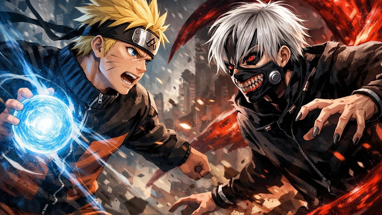 Naruto ⚡ vs Kaneki 🩸 | 2D Pixel Battle Crossover | Anime Game Fight 🔥👾 