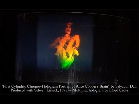 'First Cylindric Chromo-Hologram Portrait of Alice Cooper's Brain' by Salvador Dali video by XAR3D