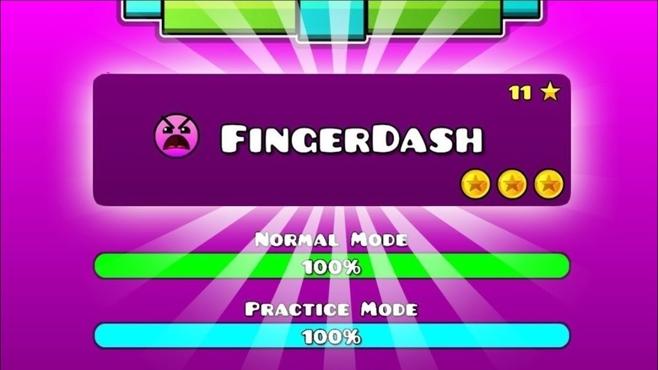 Fingerdash 0 - 100% (3 - coins) - YouTube