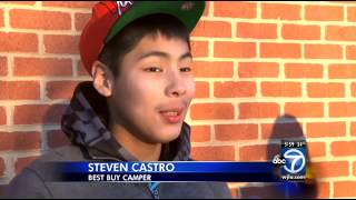 Black Friday shoppers pitch tents at Best Buy