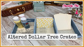 Dollar Tree DIY: Altering Wooden Crates for Journal Card Storage!