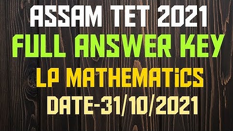 Full Answer Key of Mathematics LP