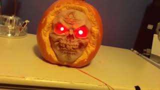 Magic power animated skull pumpkin