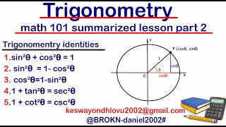 Trigonometry Part 2 | Math 101 Summarized Lesson  — Trigonometric Identities