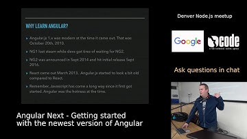 Node.js meetup - Angular Next - Getting started with the newest version of Angular