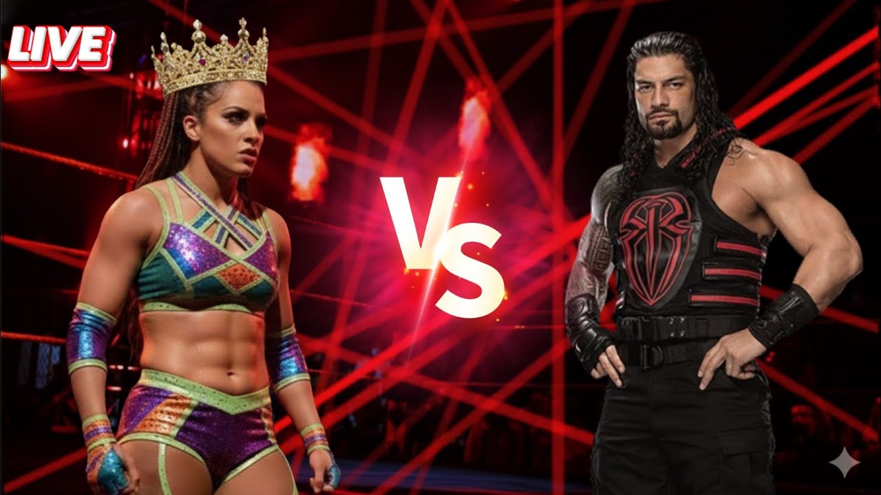 WWE LIVE MATCH : ROMAN REIGNS VS QUEEN SMACK DOWN 77 