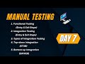 Manual Testing Day - 7 Functional , Integration Testing Latest 2024