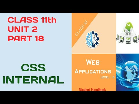 CLASS 11th ||WEB APPLICATION||UNIT_2_PART_18||WEB DEVELOPMENT USING HTML & CSS