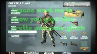 Black Ops Custom Class Glitch!