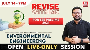 Revise with ME | ESE Prelims 2021 | Environmental Engg.| CE | By Sagar Dodeja Sir, Faculty MADE EASY