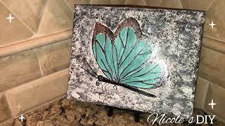 🦋🎨DIY Acrylic Butterfly Painting for Beginners 🦋🎨/ Dena Tollefson #FavoriteInsectArtChallenge