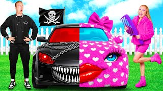 Gökkuşağı Araba ve Siyah Araba Mücadelesi Challenge Fun