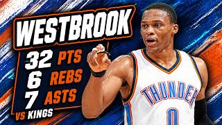 Russell Westbrook 32 pts 6 rebs 7 asts vs Kings 14/15 season