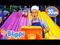 Blippi's Playground Slides and Food Challenges! | Blippi - Sports &amp; Games Cartoons for Kids