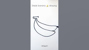 Simple bananas 🍌 drawing for beginners | Easy Banana drawing #bananadrawing