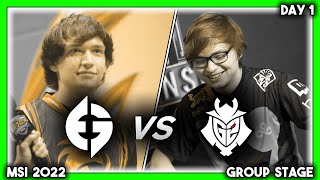 WATCHING NA vs EU (MSI 2022 | Day 1: EG vs G2 | Live-View #1)